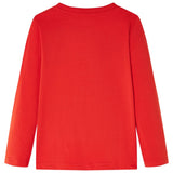 Vidaxl Kanner Shirt mat laangen Ärmelen 128 rout
