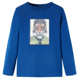 Vidaxl Kanner Shirt mat laange Schätzungen 104 donkel blo