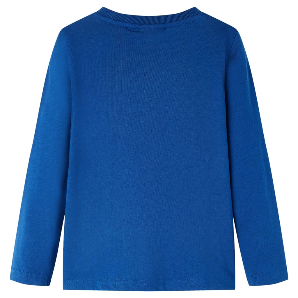 Vidaxl Kanner Shirt mat laangen Ärmelen 128 donkelblo