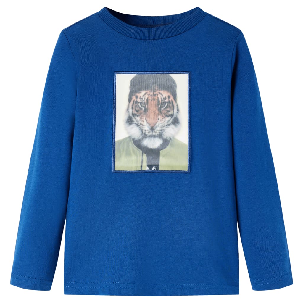 Vidaxl Kanner Shirt mat laange Schätzungen 140 donkelblo