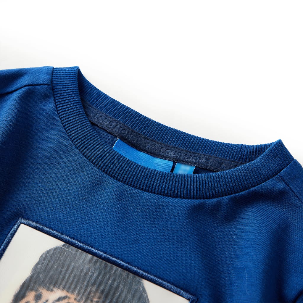 Vidaxl Kanner Shirt mat laange Schätzungen 140 donkelblo