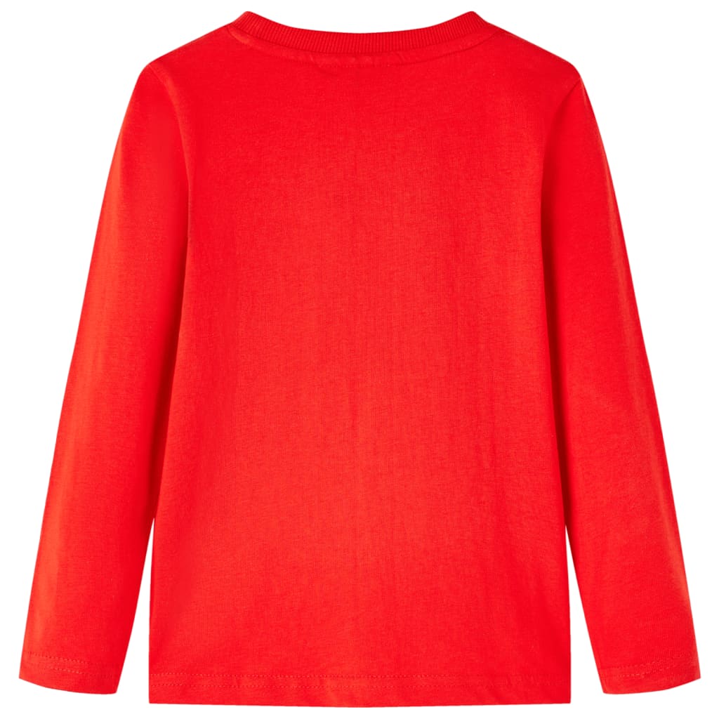 Vidaxl Kanner Shirt mat laangen Ärmelen 128 rout