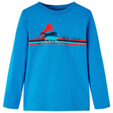 Vidaxl children's shirt with long sleeves 104 cobalt blue
