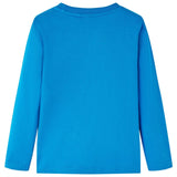 Vidaxl children's shirt with long sleeves 104 cobalt blue
