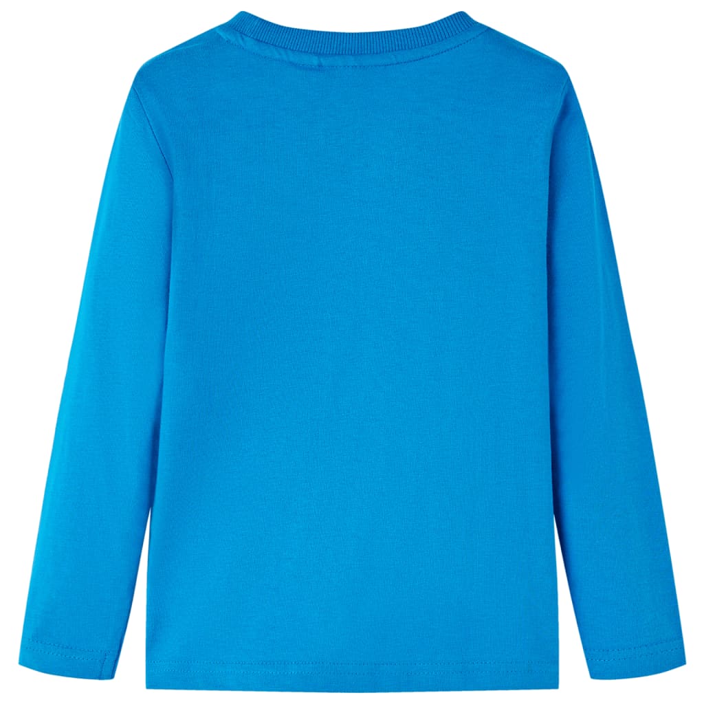 Vidaxl Kanner Shirt mat laangen Ärmelen 128 calet blo