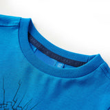 Vidaxl Kanner Shirt mat laangen Ärmelen 128 calet blo