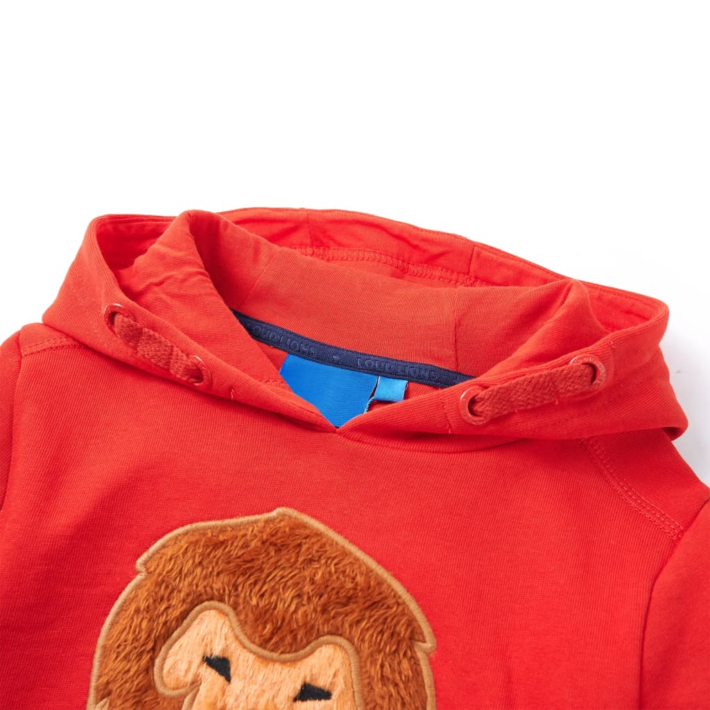 Vidaxl Kanner Pullover mat Hood 104 Rot