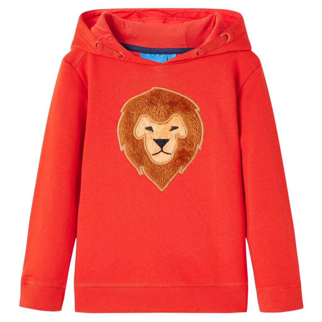 Vidaxl Children's sweater with hood 128 red
