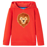 Vidaxl Children's sweater with hood 128 red