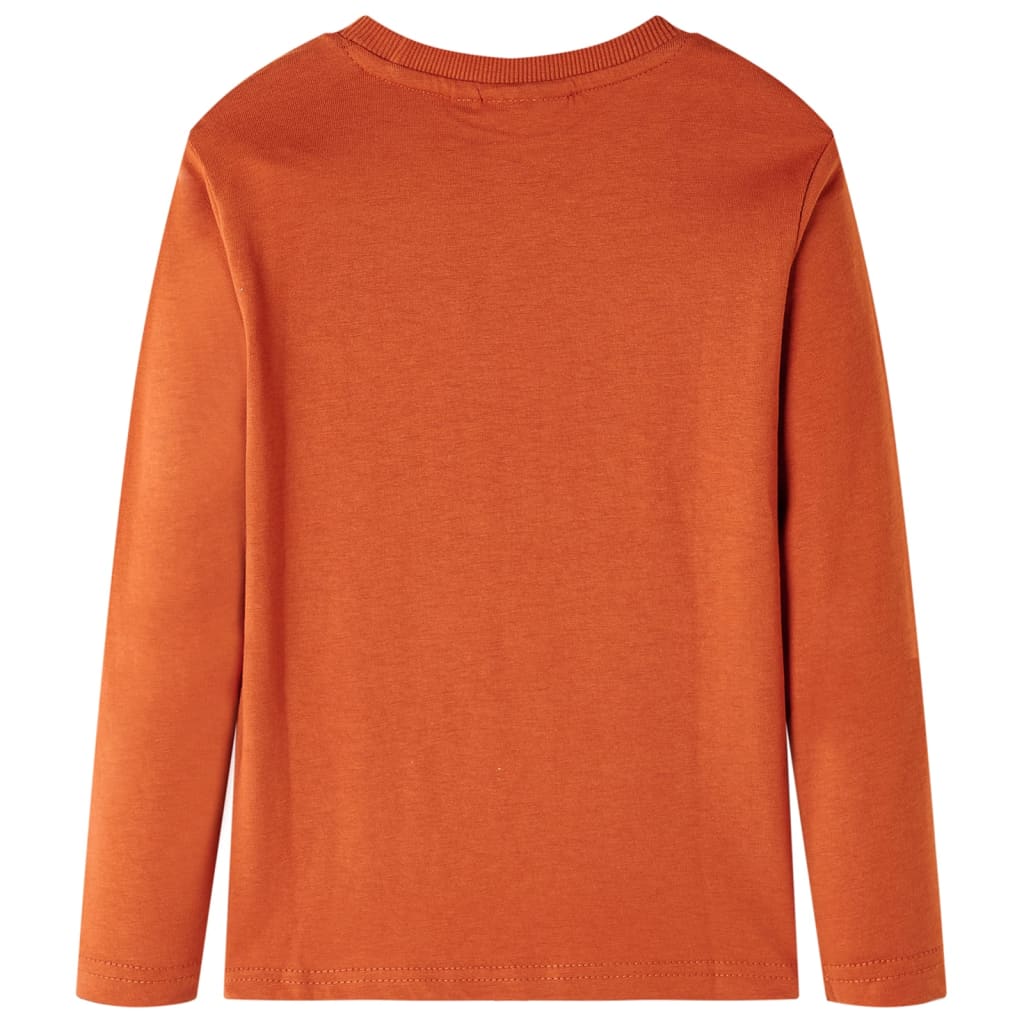 Vidaxl children's shirt with long sleeves 116 light rust