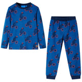 Vidaxl Children's pajamas with long sleeves 92 petroleum -colored