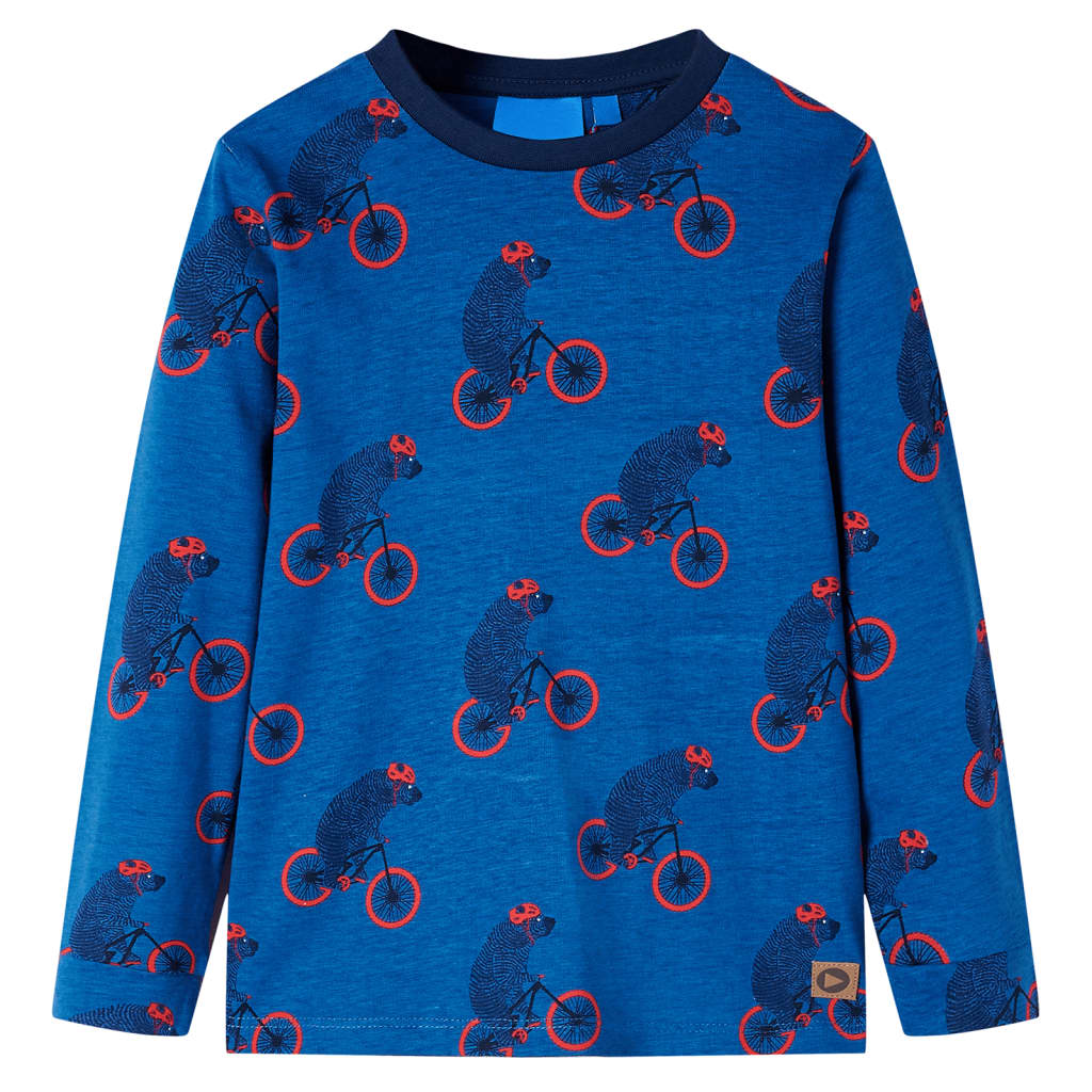 Vidaxl Children's pajamas with long sleeves 92 petroleum -colored