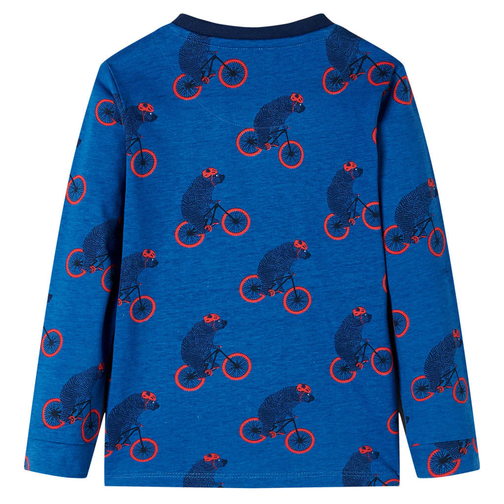 Vidaxl Children's pajamas with long sleeves 140 petroleum -colored