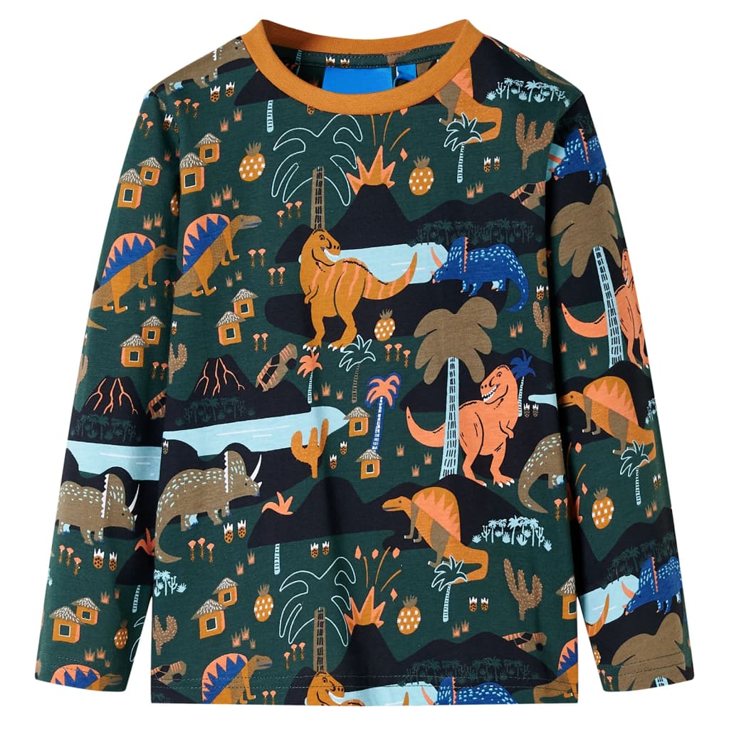 Vidaxl Children's pajamas with long sleeves 92 DonkerGroen