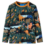 Vidaxl Children's pajamas with long sleeves 92 DonkerGroen
