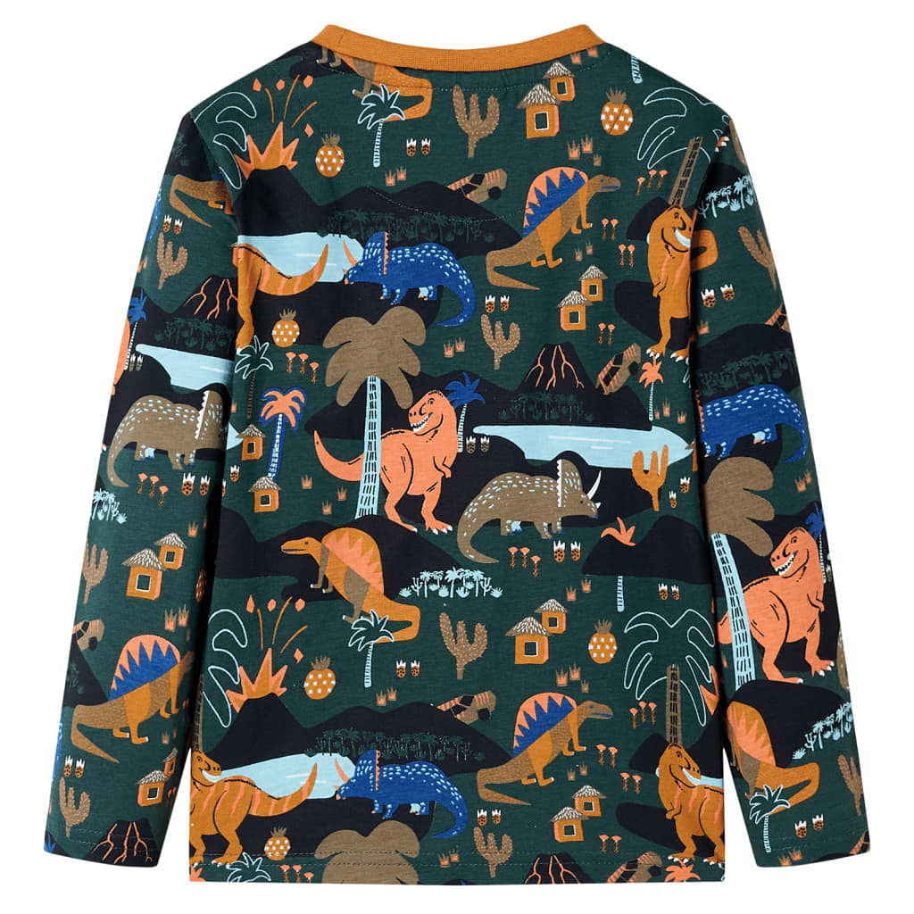 Vidaxl Children's pajamas with long sleeves 92 DonkerGroen