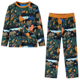 Vidaxl Children's pajamas with long sleeves 104 DonkerGroen