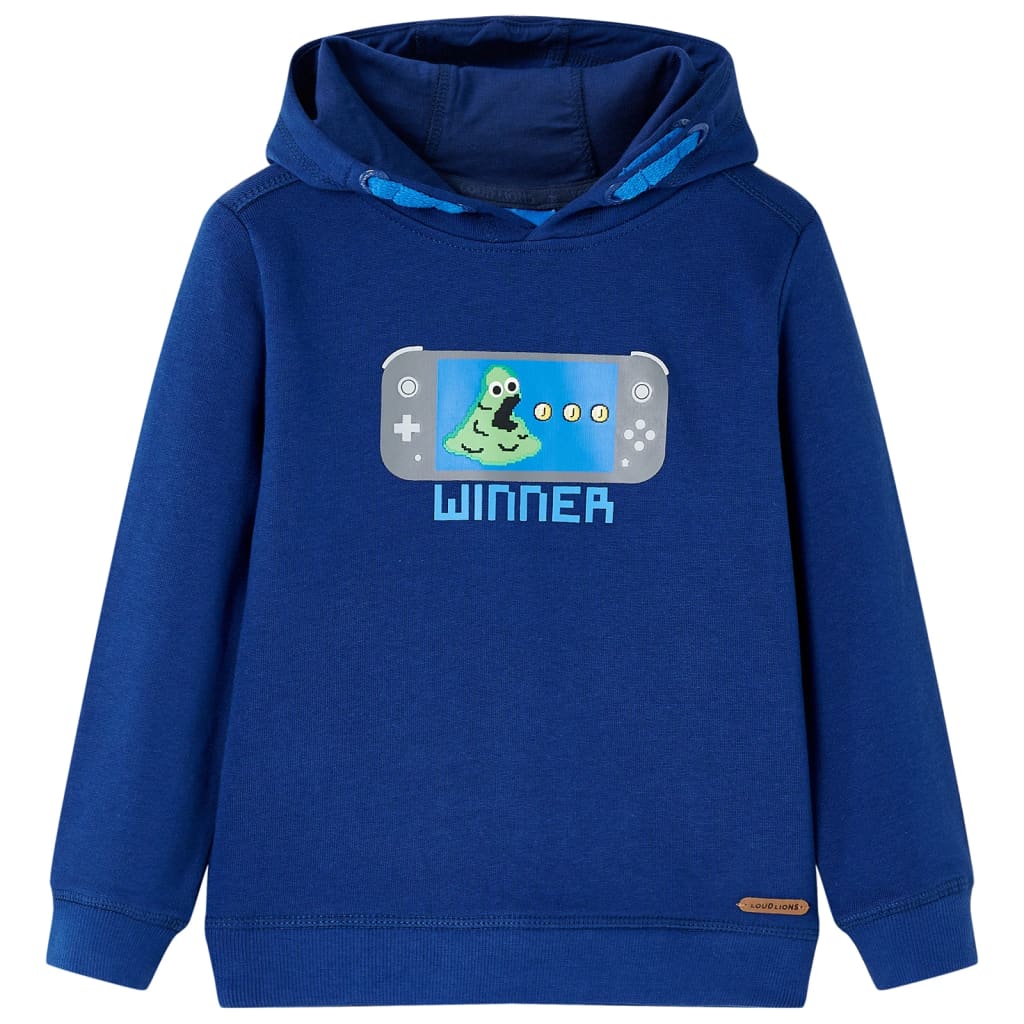 Vidaxl Children's sweater with hood 128 Dark blue