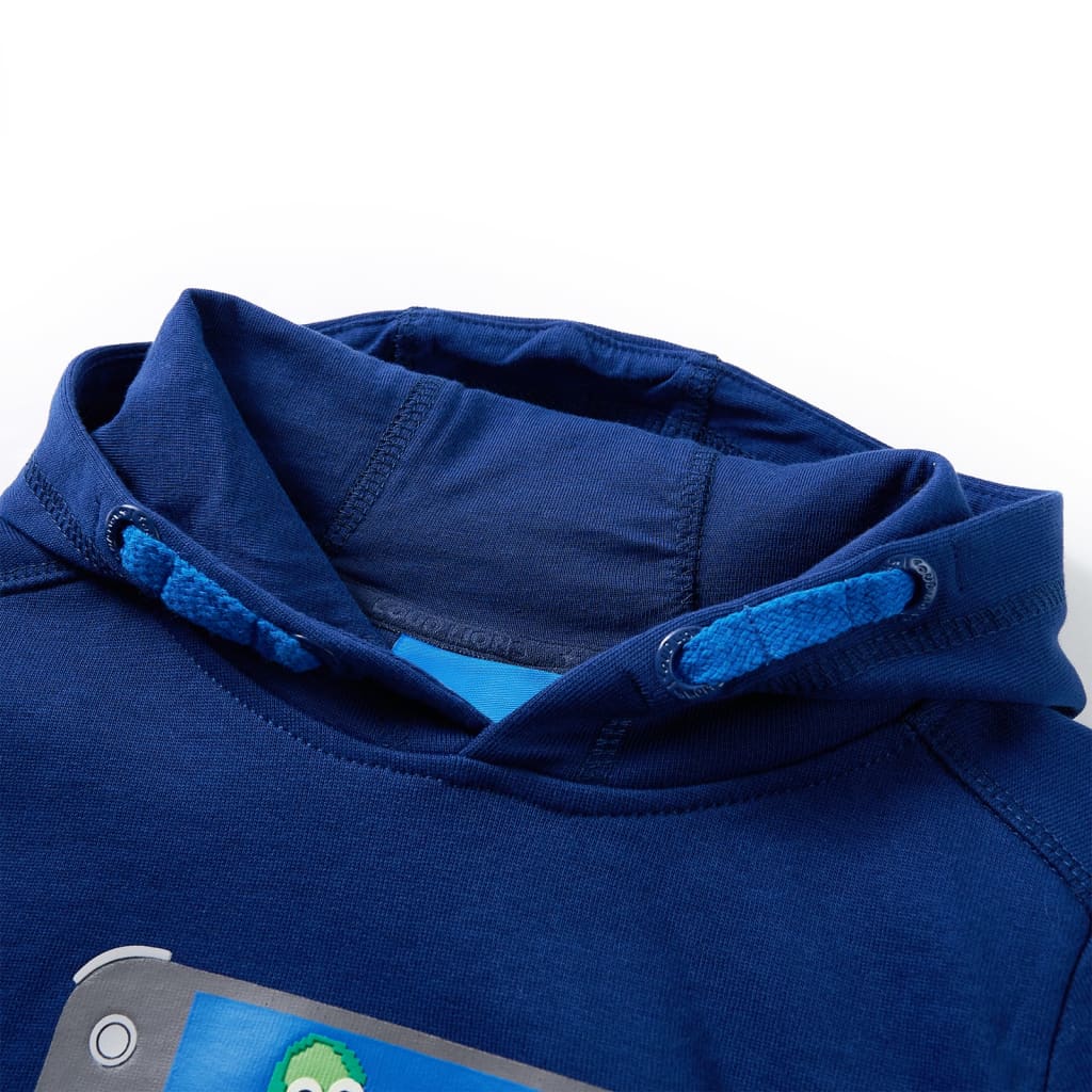 Vidaxl Children's sweater with hood 128 Dark blue