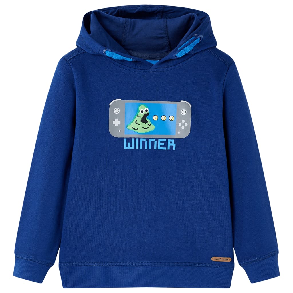 Vidaxl Children's sweater with hood 140 Dark blue