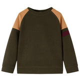 Vidaxl Children's sweater 116 Donkerkakikleur and Camel