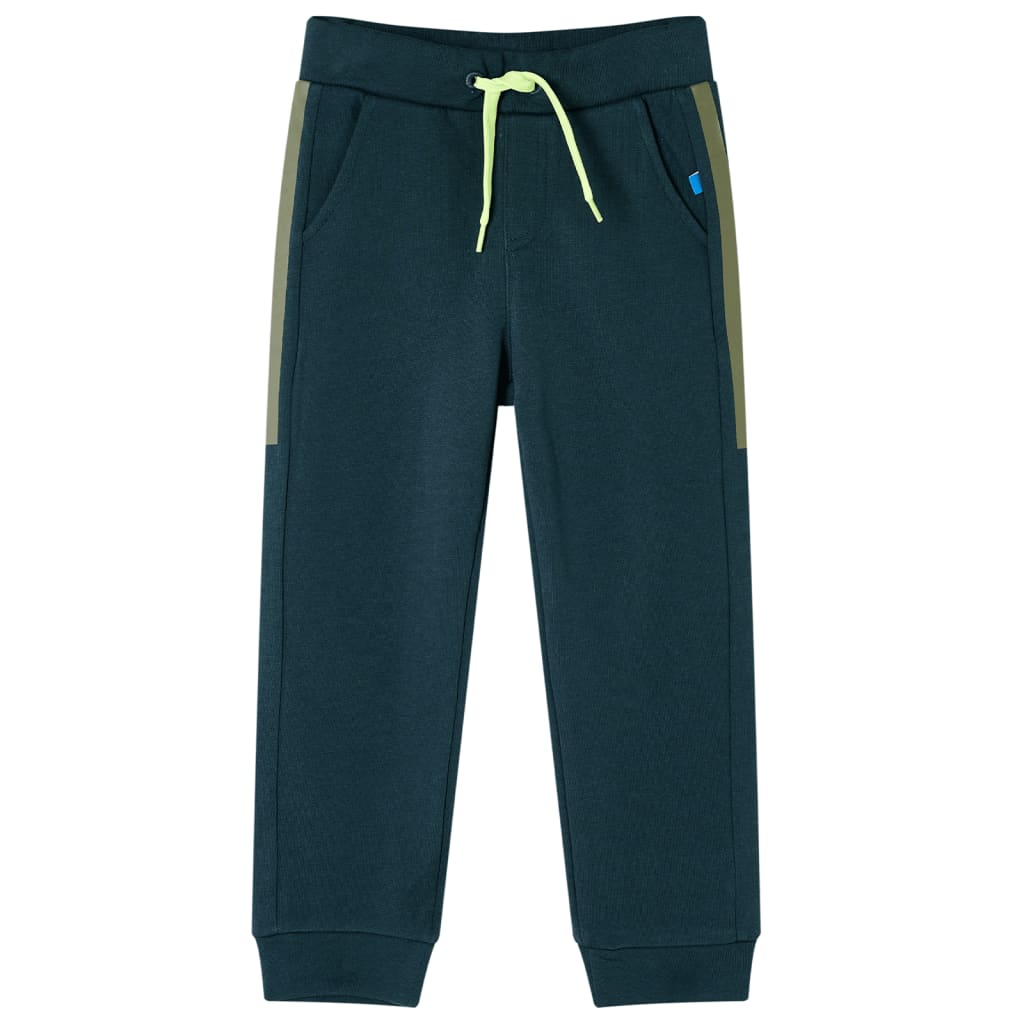 Vidaxl Children's Jogging Pants With RoadString 128 Mossgroen