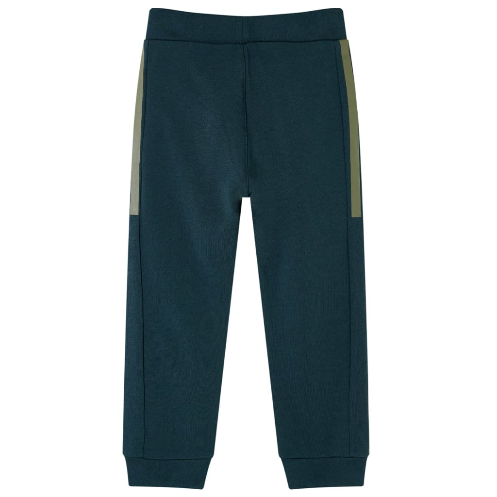 Vidaxl dětské joggingové kalhoty se stahováním 140 Mossgroen