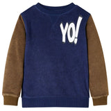 Vidaxl Children's sweater 92 Donkermarineblauw