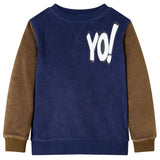 Vidaxl Children's sweater 128 Donkermarineblauw