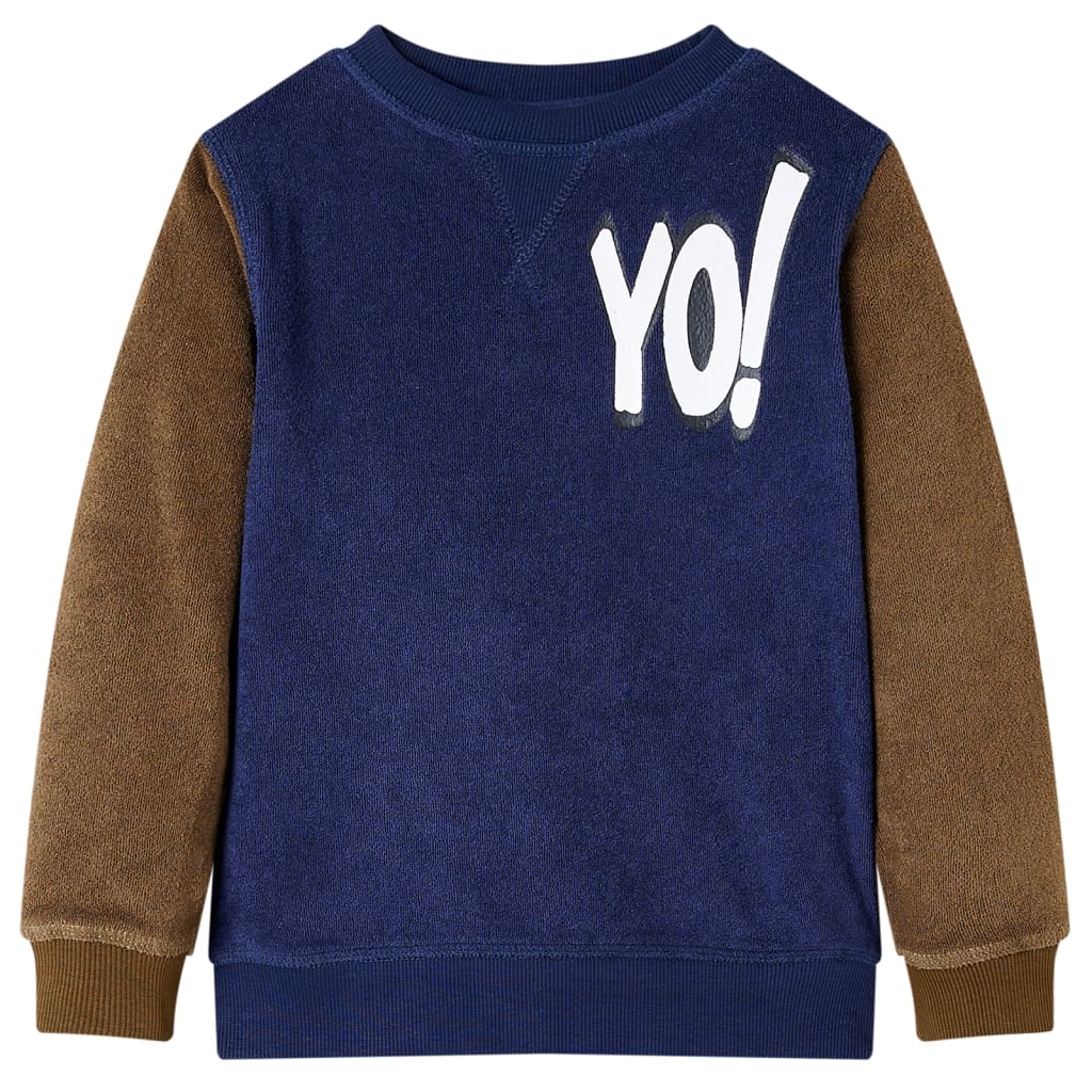 VIDAXL SWEATER BAMBINI 140 Blu marina scuro