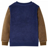 VIDAXL SWEATER BAMBINI 140 Blu marina scuro