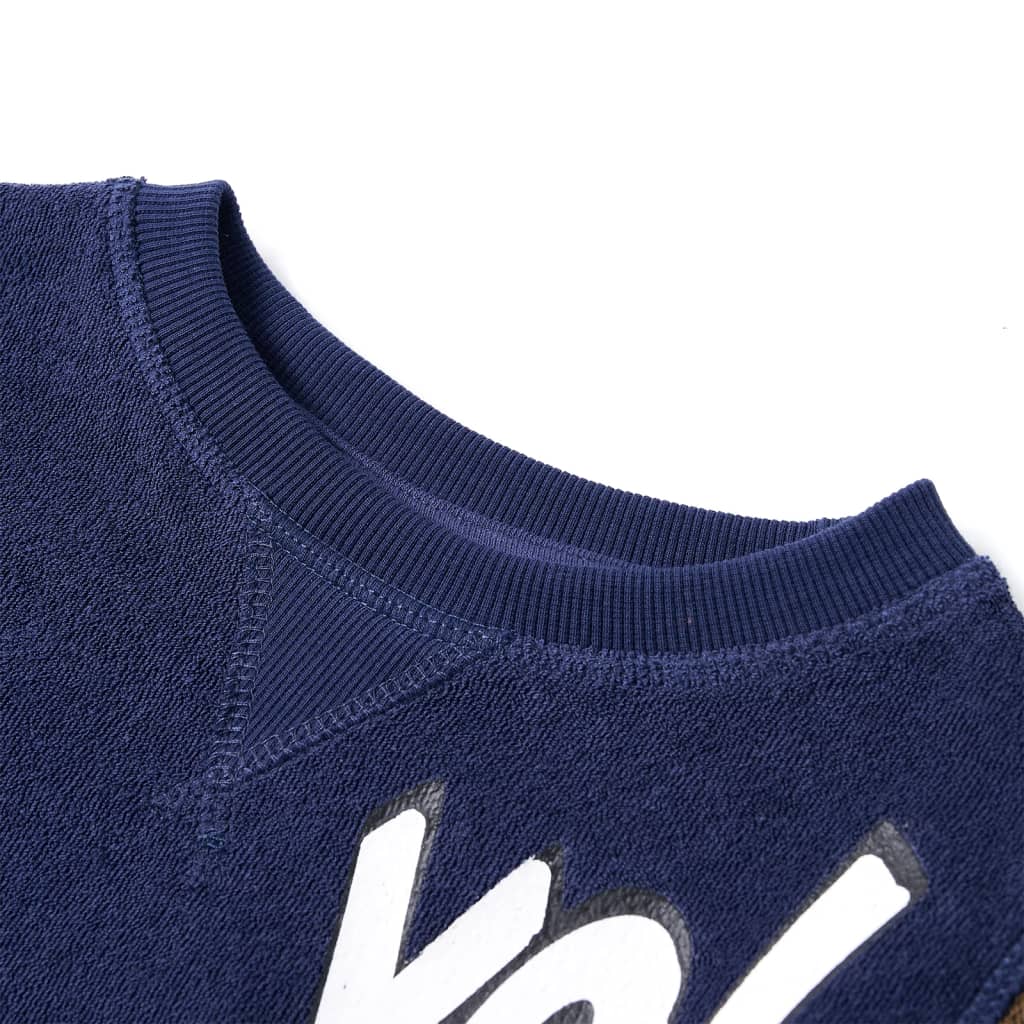 VIDAXL SWEATER BAMBINI 140 Blu marina scuro