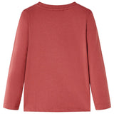 Camisa infantil de Vidaxl con mangas largas 92 Reddish Brown