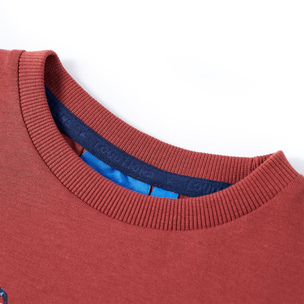 Camicia per bambini Vidaxl con maniche lunghe 116 rossastro -brown