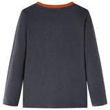 Vidaxl Children's shirt with long sleeves 92 anthracite -colored