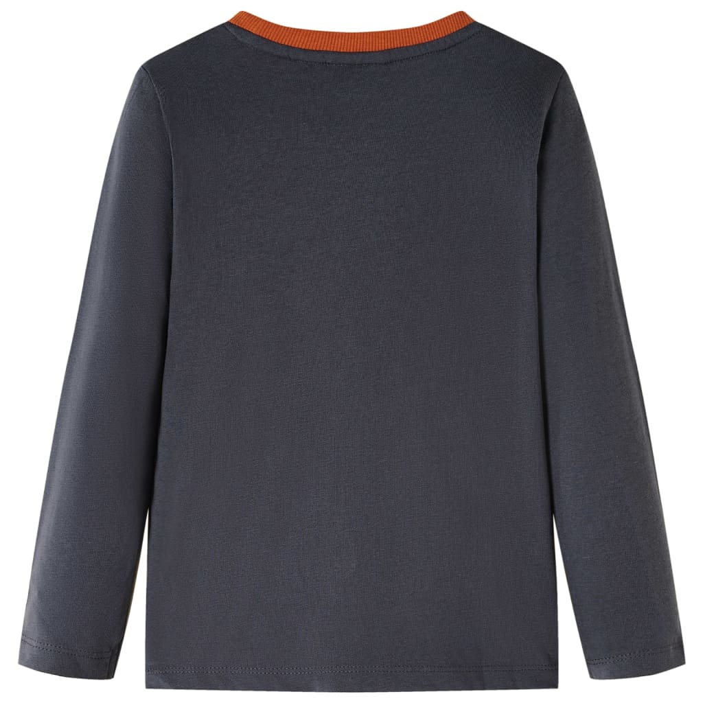 Vidaxl Children's shirt with long sleeves 104 anthracite -colored