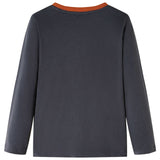 Vidaxl Children's shirt with long sleeves 104 anthracite -colored