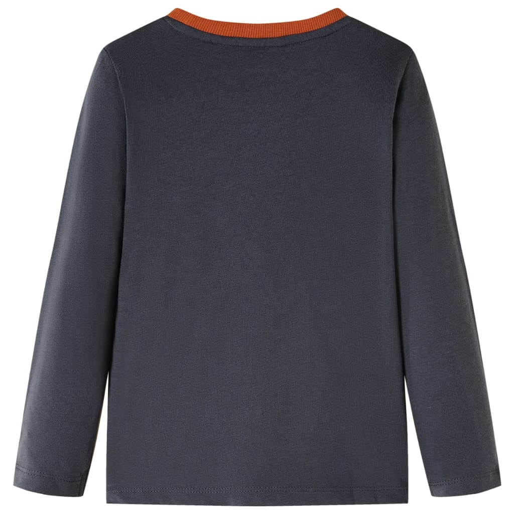 Vidaxl Children's shirt with long sleeves 140 anthracite -colored