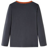 Vidaxl Children's shirt with long sleeves 140 anthracite -colored