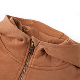 Vidaxl Kinderer mat Hood hallef Zipper 128 Anthracites Cognaca faarweg