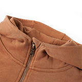Vidaxl Kindersweater s kapucí Half Zipper 140 Anthracites Cognac Colored