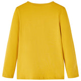 Camicia per bambini Vidaxl con maniche lunghe 104 ocra scura colorata