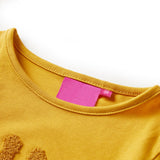 Camicia per bambini Vidaxl con maniche lunghe 104 ocra scura colorata