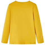 VidaXL children's shirt with long sleeves 128 dark ocher colored