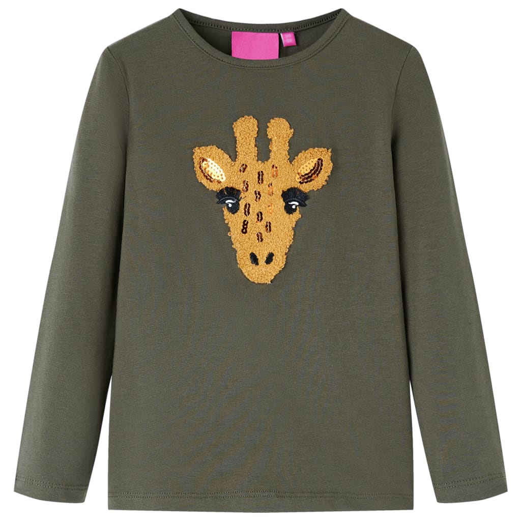 Vidaxl Children's shirt with long sleeves 92 Kakikentig