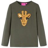 Vidaxl Children's shirt with long sleeves 92 Kakikentig