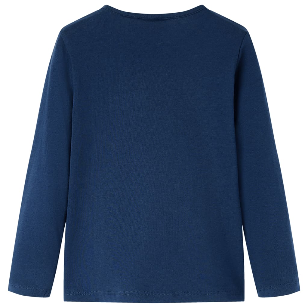 Vidaxl Kanner Shirt mat laange Ärmelen 104 Navine blo