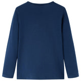 Vidaxl Kanner Shirt mat laange Ärmelen 104 Navine blo