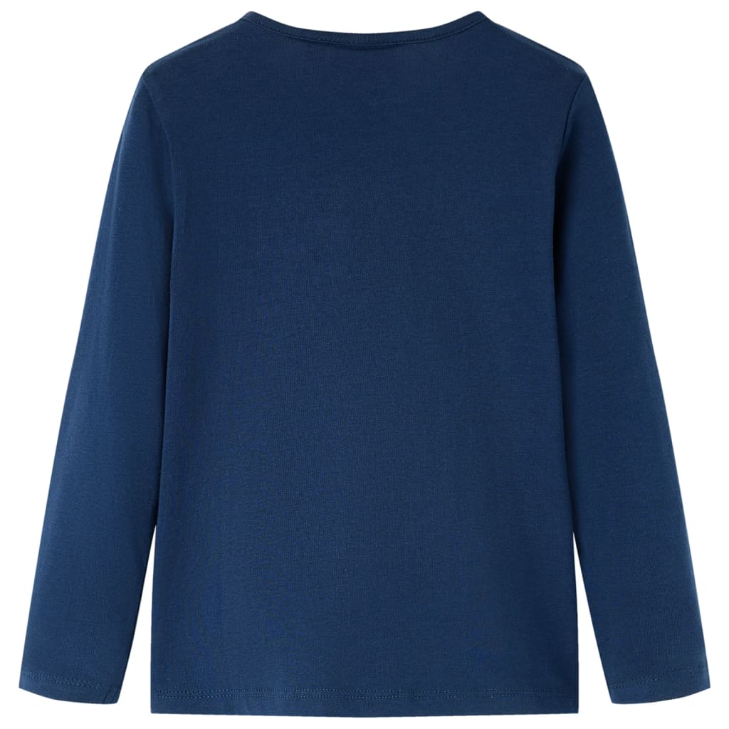 Vidaxl Kanner Shirt mat laange Ärmelen 116 Navine blo