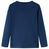 Vidaxl Kanner Shirt mat laange Ärmelen 116 Navine blo